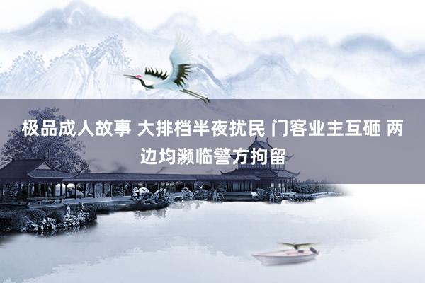 极品成人故事 大排档半夜扰民 门客业主互砸 两边均濒临警方拘留